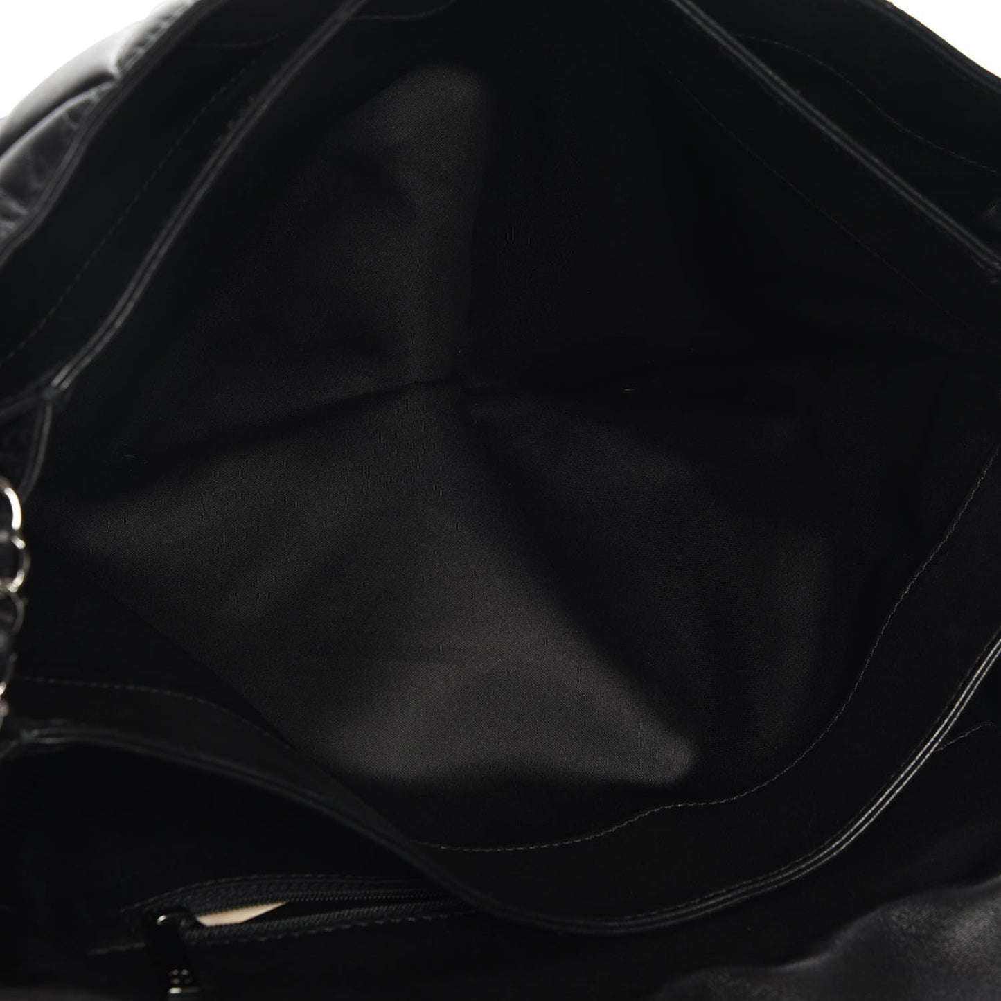 Lambskin Quilted Maxi 3 Flap Black