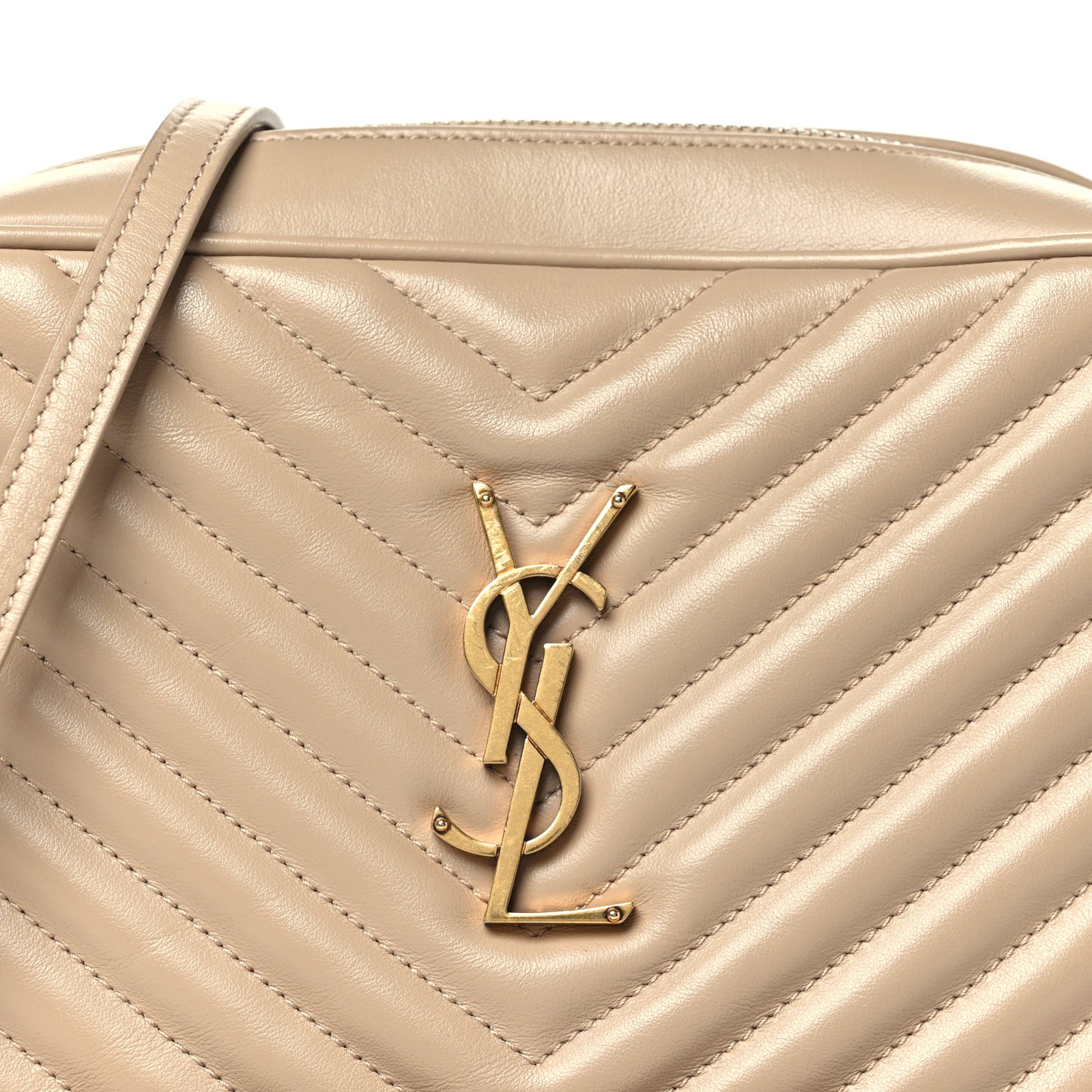 Calfskin Matelasse Monogram Lou Camera Bag Dark Beige Dark Beige