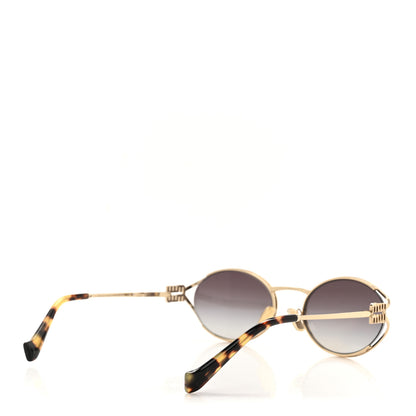 Miu Miu Metal Oval Sunglasses SMU52Y Black Gold 4 of 8