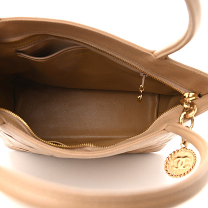 Chanel Caviar Quilted Medallion Tote Beige 5 of 9