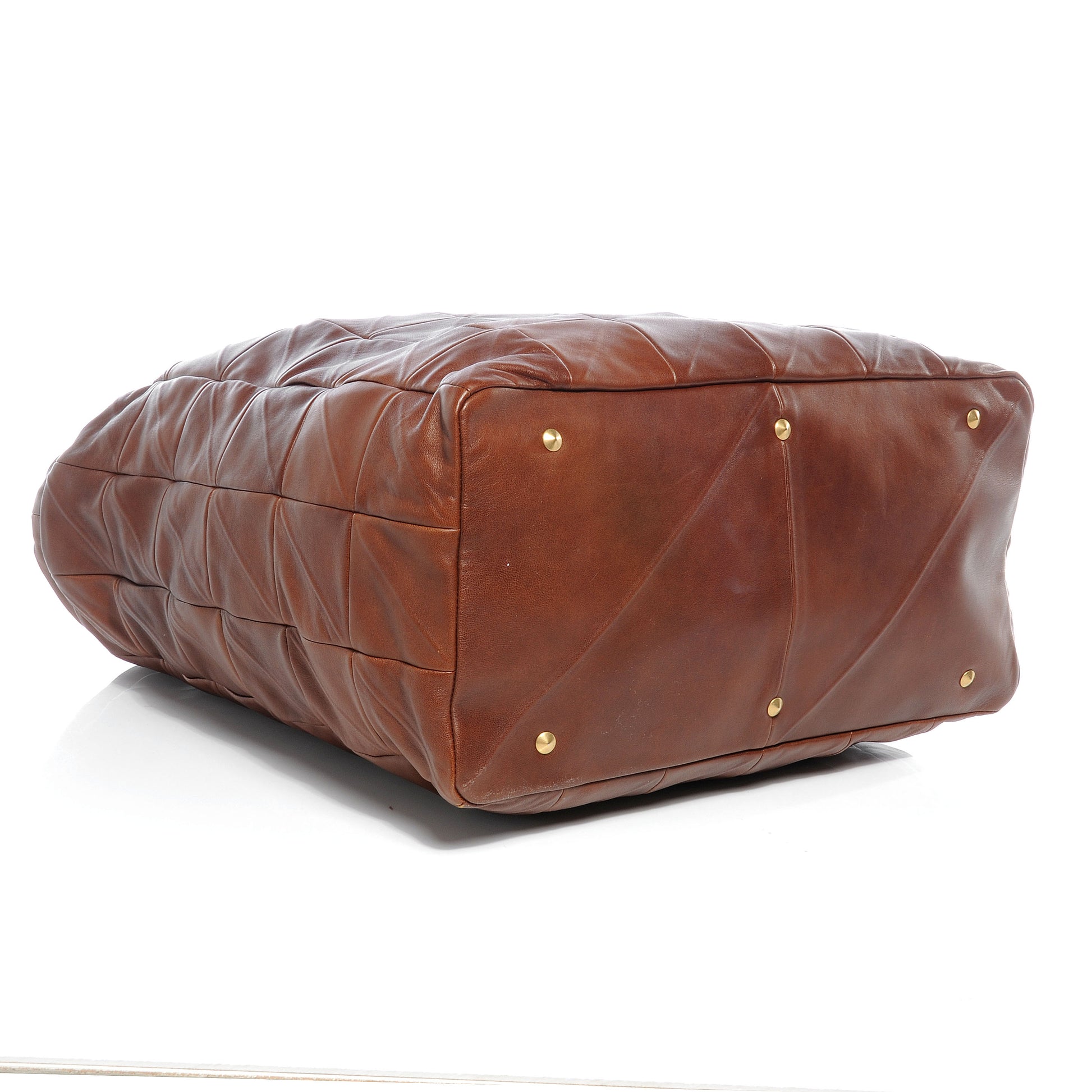 Saint Laurent Leather Sac New Rive Gauche Tote Brown 8 of 8