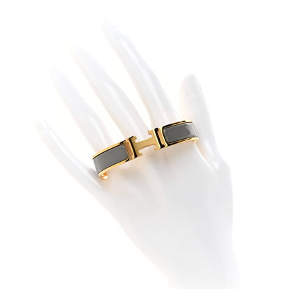 Hermes Enamel Narrow Clic Clac H Bracelet PM Gris Macadam 2 of 4