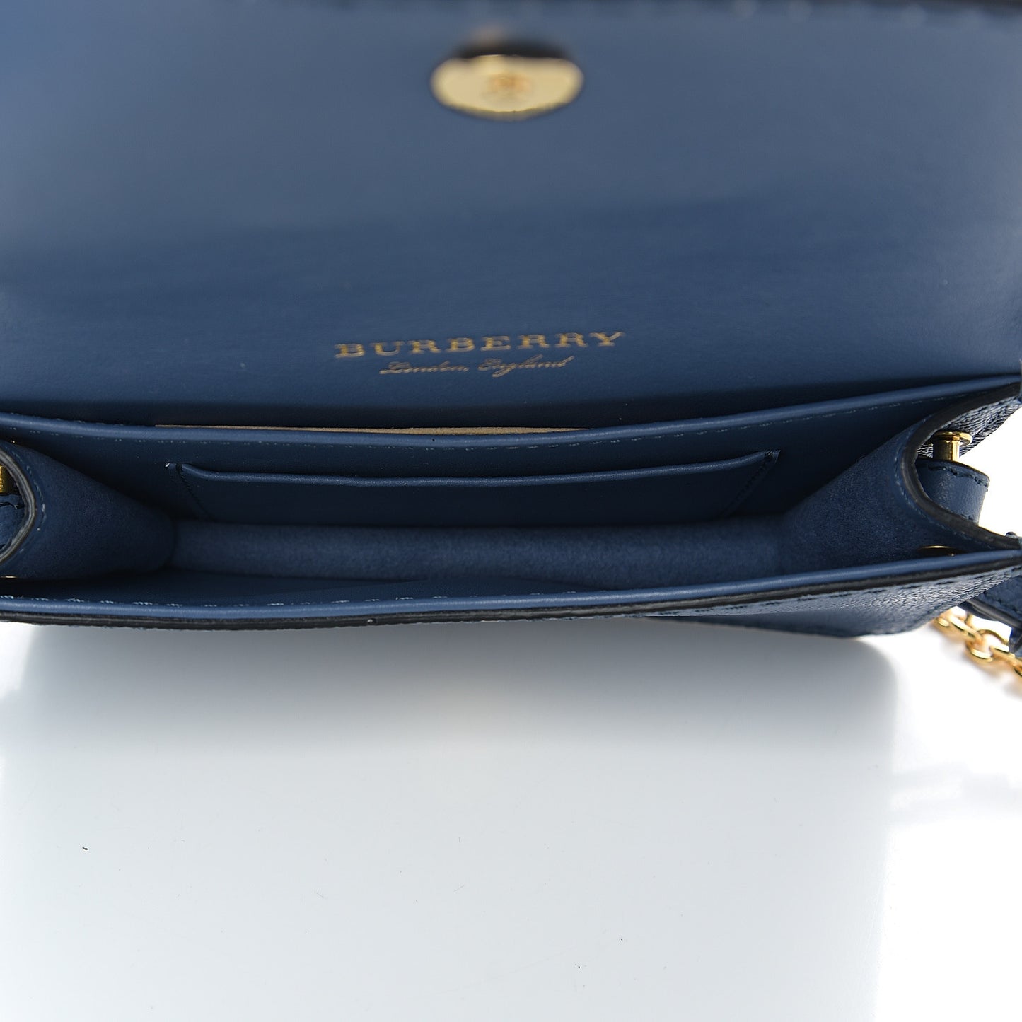 Soft Grain Calfskin Mini Phone Bag Steel Blue