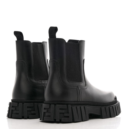 Fendi Calfskin Rubber Mens Fendi Force Chelsea Boots 9 Black 4 of 12