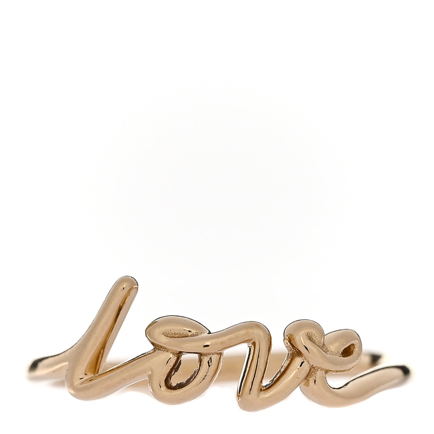 18K Yellow Gold Mini Paloma's Graffiti Love Ring 54 7