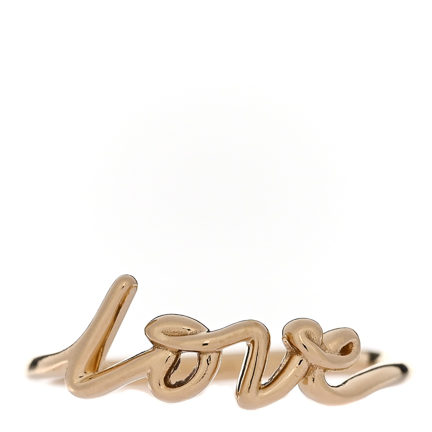 Tiffany 18K Yellow Gold Mini Paloma's Graffiti Love Ring 54 7 1 of 5