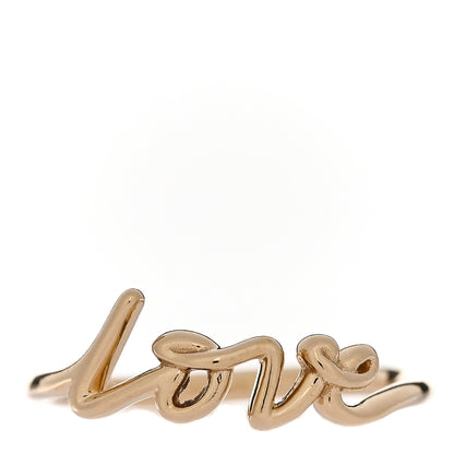 Tiffany 18K Yellow Gold Mini Paloma's Graffiti Love Ring 54 7 1 of 5