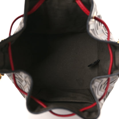 Fendi Vitello Grace F is Fendi Bi-Color FF 1974 Embossed Grande Mon Tresor Bucket Bag Maya Black Fragola 5 of 9