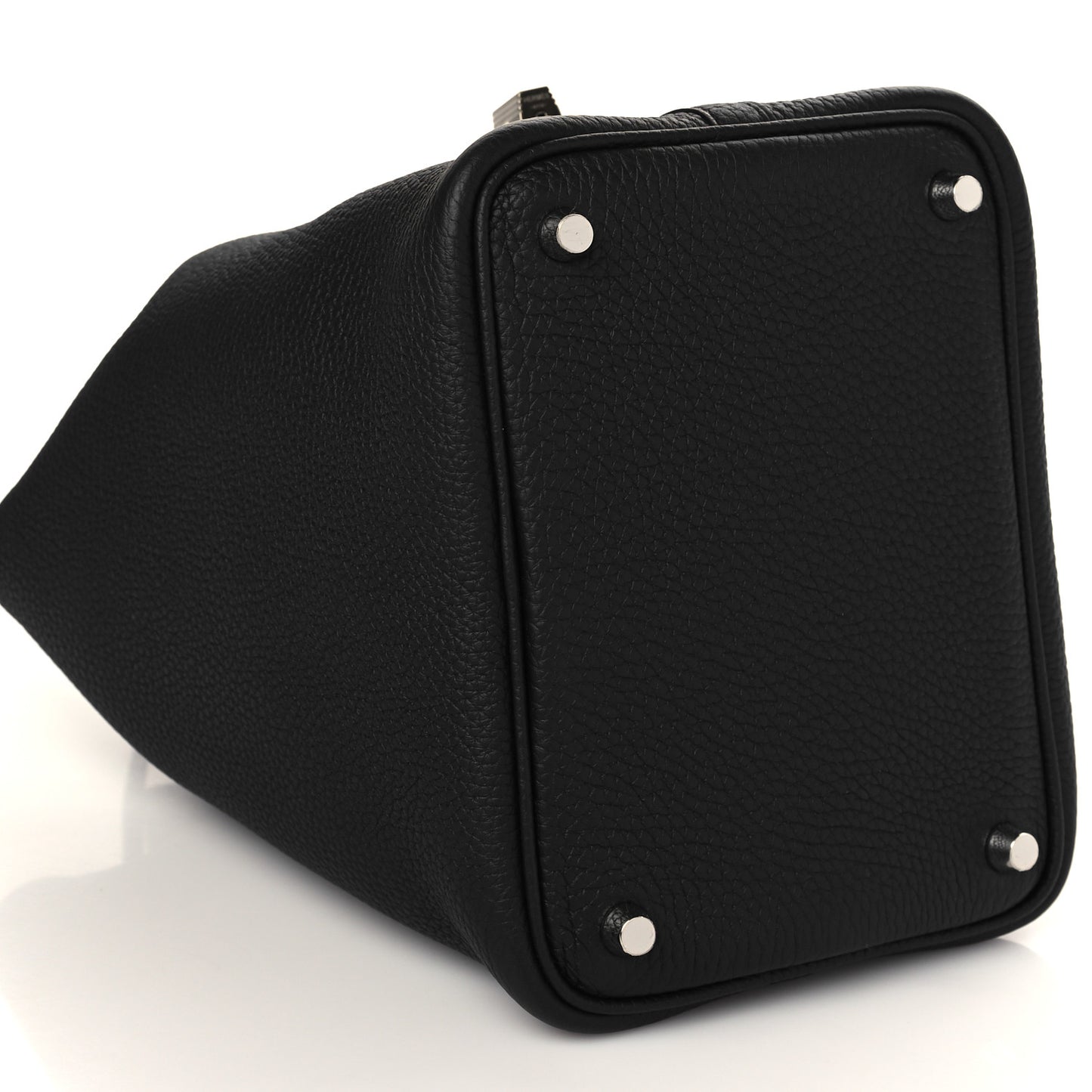 Taurillon Clemence Matte Alligator Picotin Lock Touch 18 PM Black