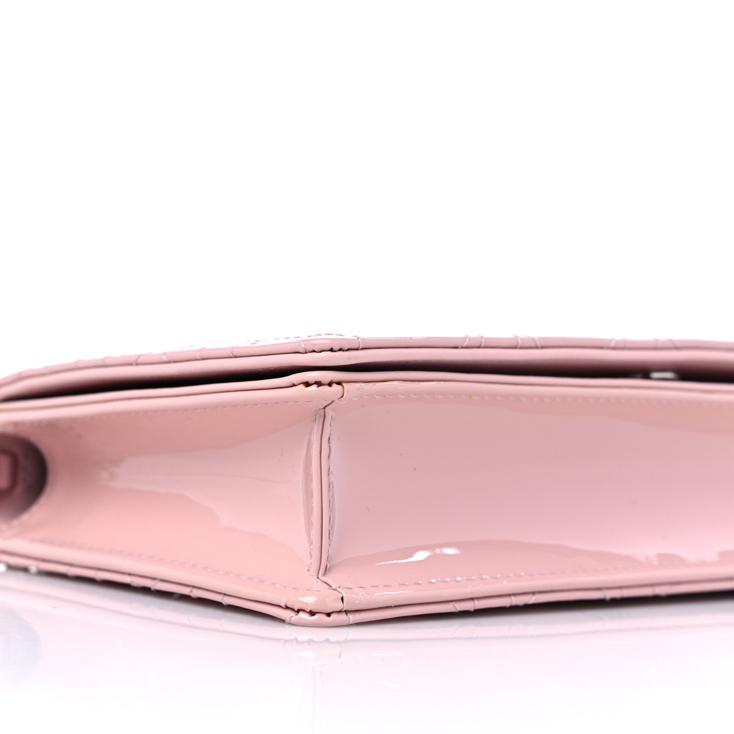 Christian Dior Patent Cannage Lady Dior Convertible Clutch Light Pink 8 of 10