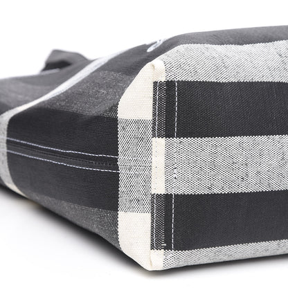 Burberry Coated Canvas Mega Check Medium Doodle Tote Black White 8 of 10