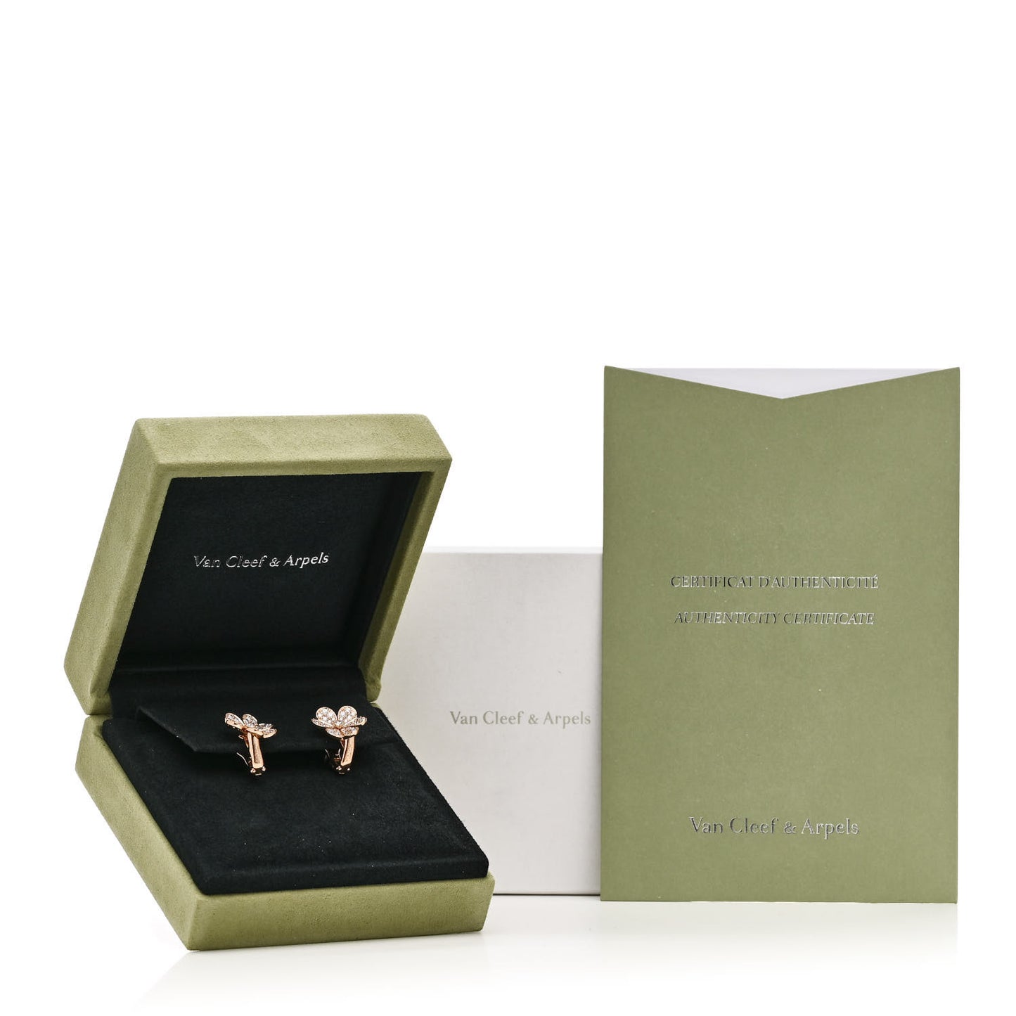 18K Rose Gold Diamond Small Frivole Pave Earrings