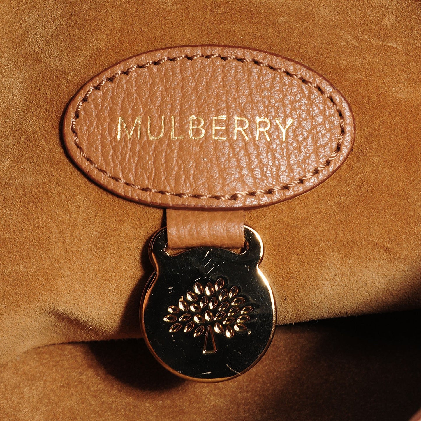 Soft Grain Calfskin Medium Lily Flap Deer Brown