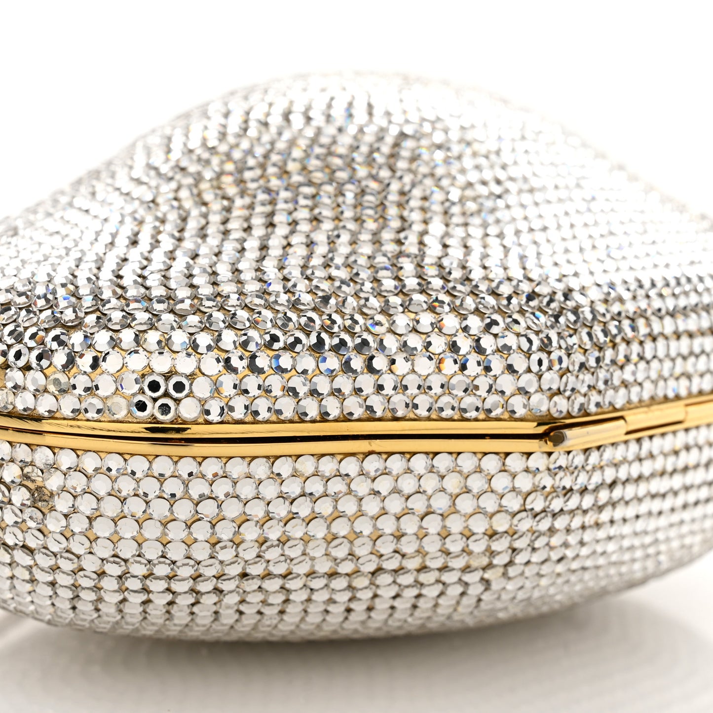 Swarovski Crystal Minaudiere Clutch Silver