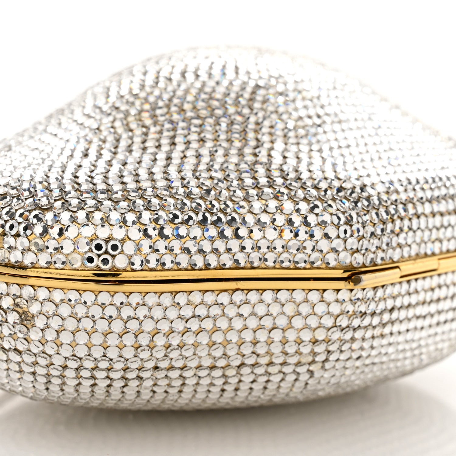 Judith Leiber Swarovski Crystal Minaudiere Clutch Silver 8 of 12