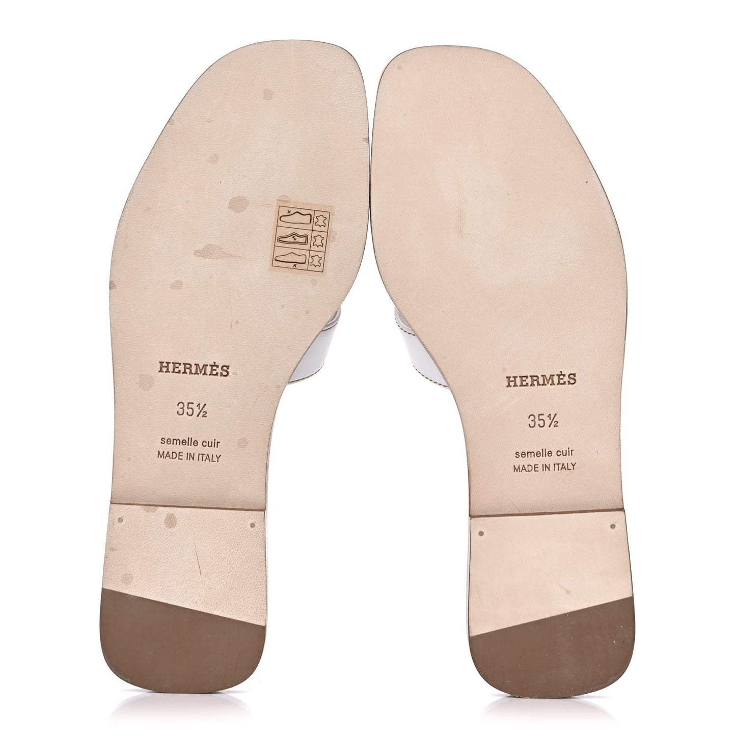 Box Calfskin Oran Sandals 35.5 White