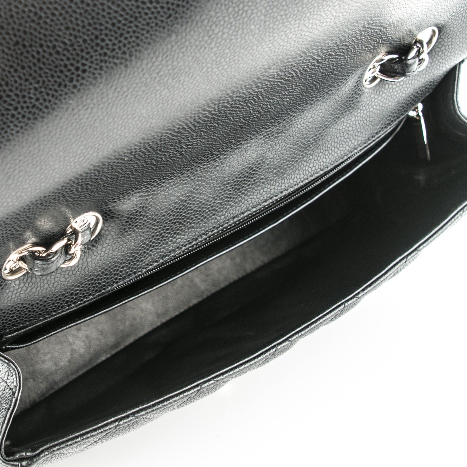 Chanel Caviar Quilted Jumbo Single Flap Black 5 of 8