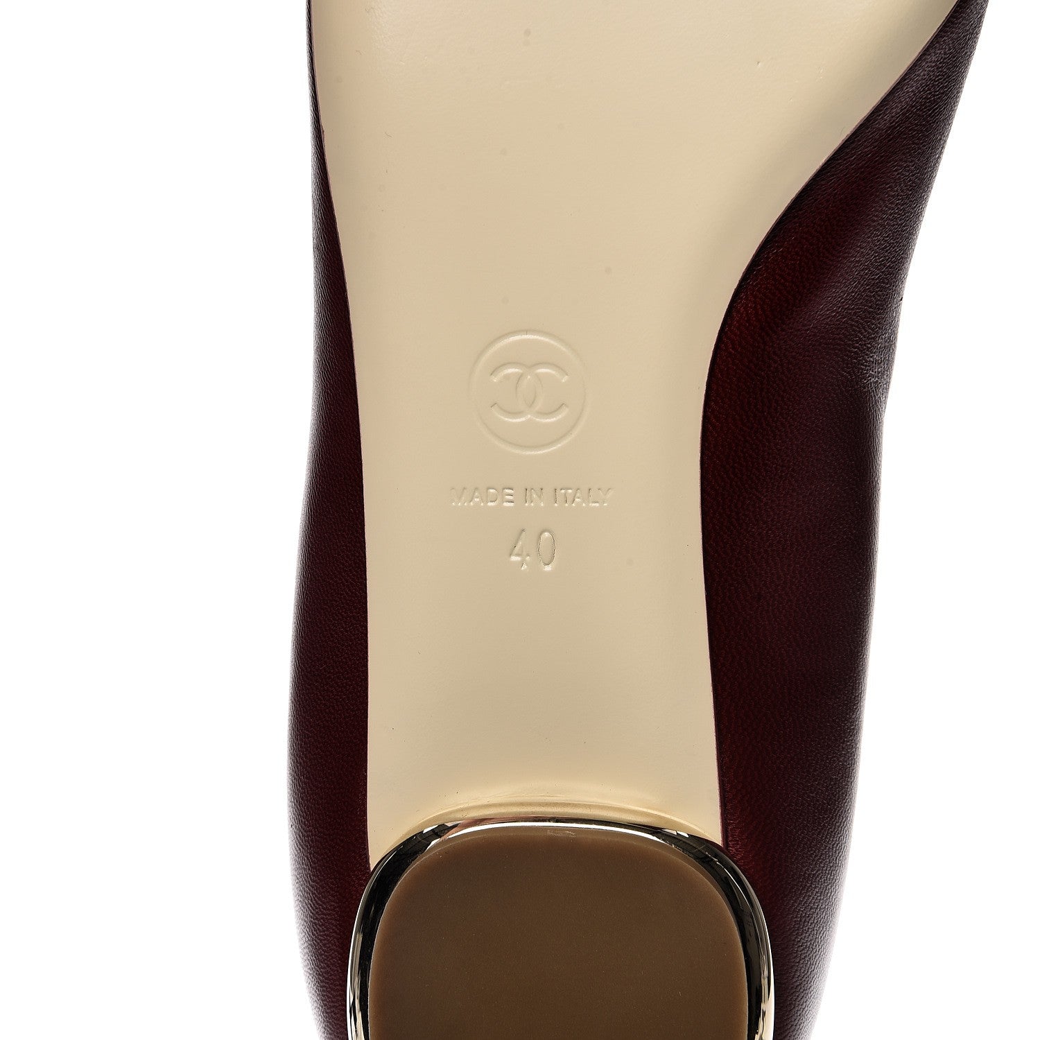 Chanel Lambskin Cap Toe Flats 40 Red 7 of 13
