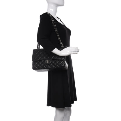 Chanel Caviar Quilted Jumbo Double Flap Black 2 of 9