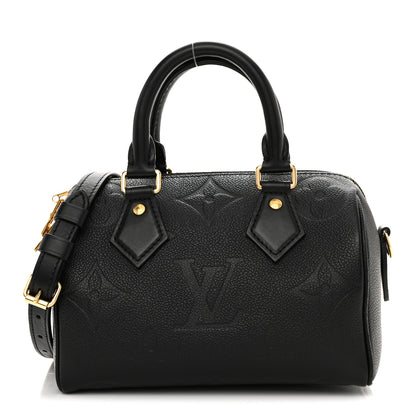 Louis Vuitton Empreinte Monogram Giant Speedy Bandouliere 20 Black 1 of 11