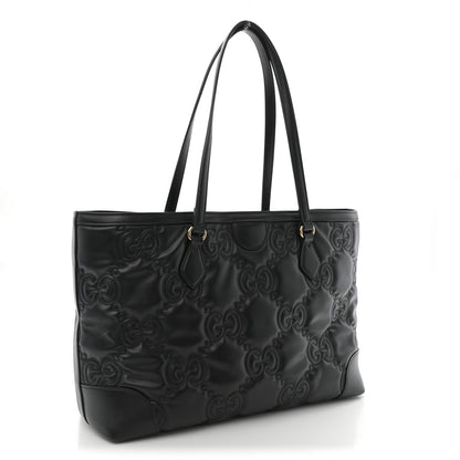 Gucci Calfskin GG Matelasse Medium Ophidia Shopping Tote Black 3 of 11