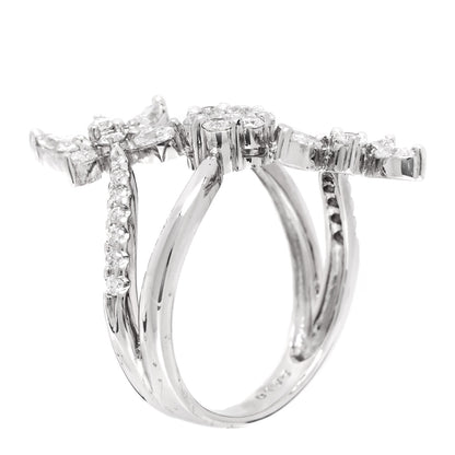 Parker & West by FASHIONPHILE 18K White Gold Diamond 1.35ctw Floral Butterfly Ring  56 7.5 8 of 10