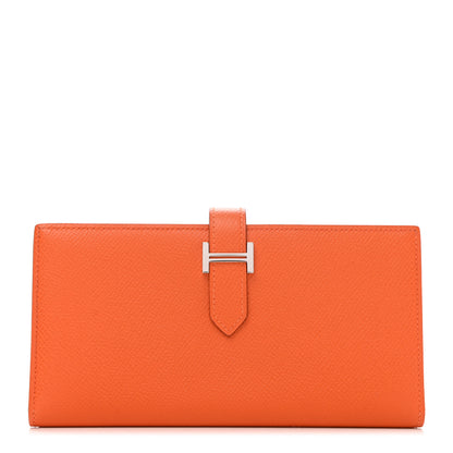 Hermes Epsom Bearn Gusset Wallet Orange 1 of 8