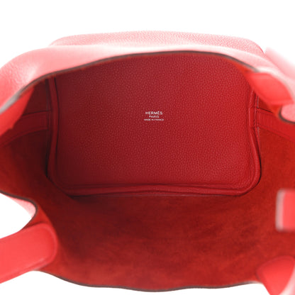 Hermes Taurillon Maurice Picotin Lock 18 PM Rouge De Coeur 5 of 10
