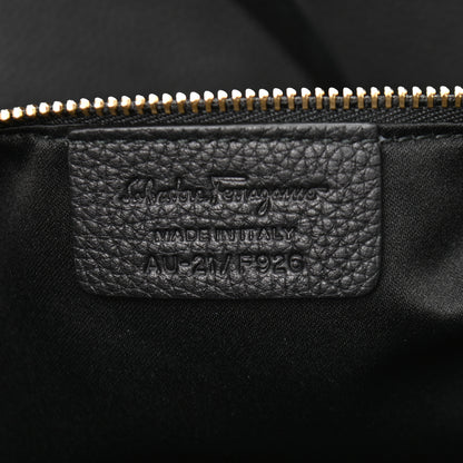 Salvatore Ferragamo Grained Calfskin Bitter Pocket Tote Black 6 of 9