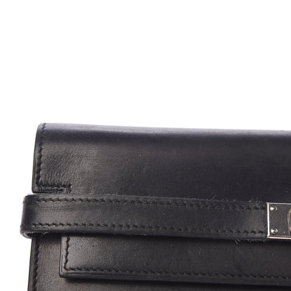 Hermes Box Kelly Longue Wallet Black 10 of 16