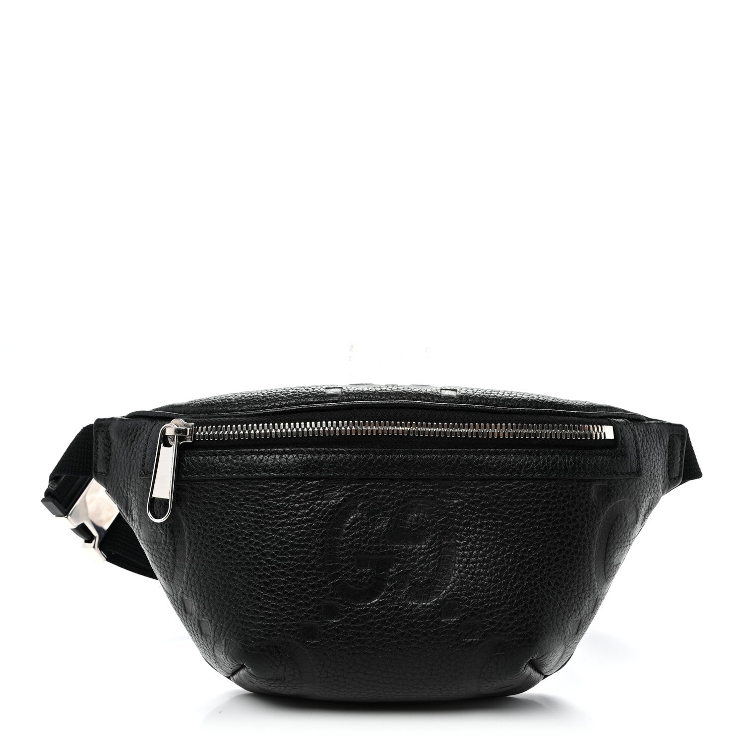 Gucci Piuma Calfskin Jumbo GG Embossed Small Belt Bag Black 1 of 10