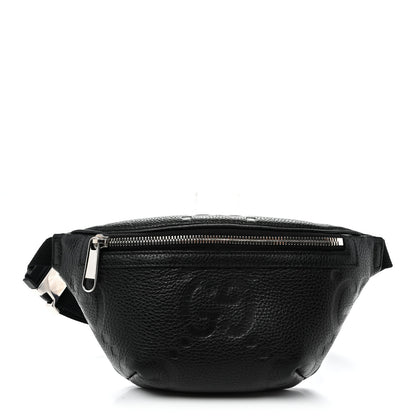 Gucci Piuma Calfskin Jumbo GG Embossed Small Belt Bag Black 1 of 10