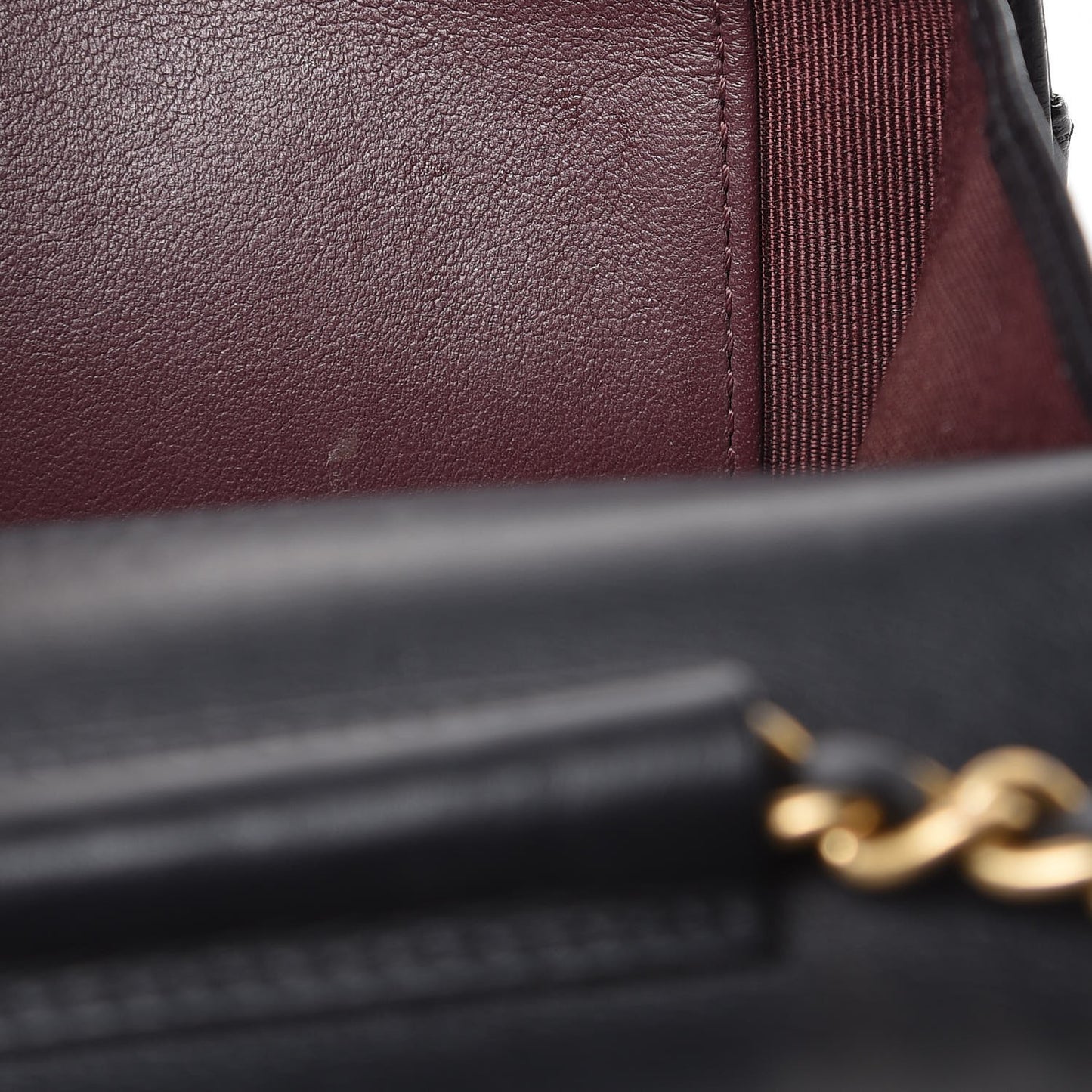Aged Calfskin Quilted Lucky Charms 2.55 Reissue Wallet On Chain WOC Black