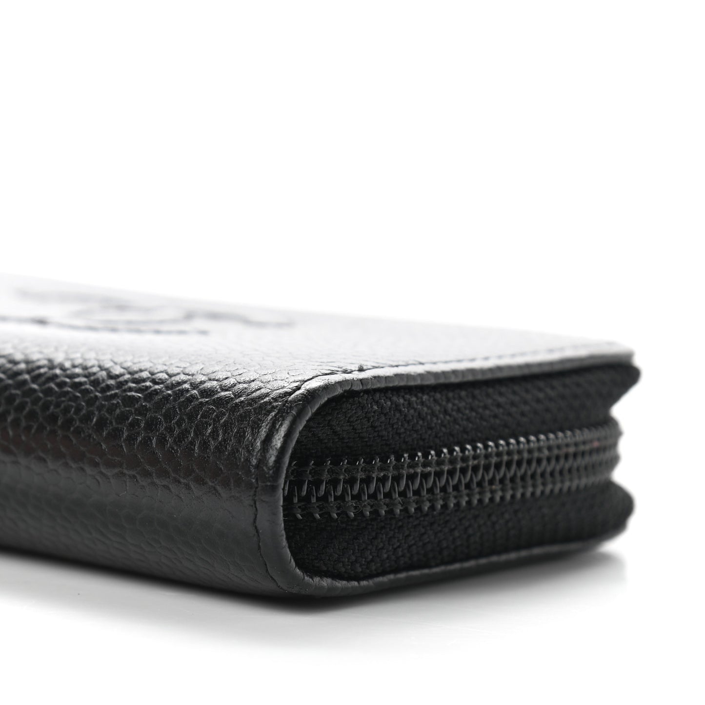 Caviar Timeless CC Zip Around Coin Purse Black