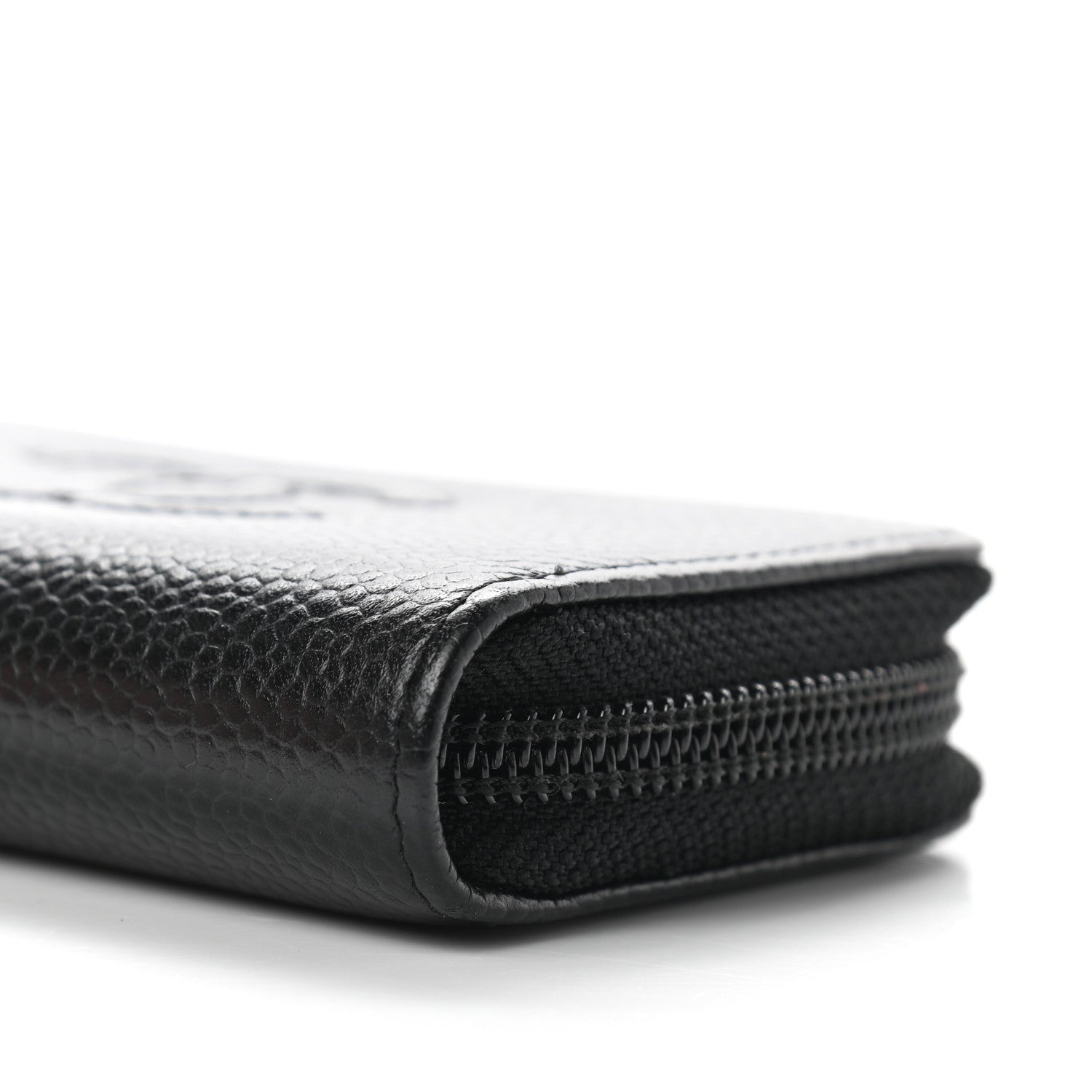 Chanel Caviar Timeless CC Zip Around Coin Purse Black 9 of 9