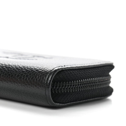Chanel Caviar Timeless CC Zip Around Coin Purse Black 9 of 9