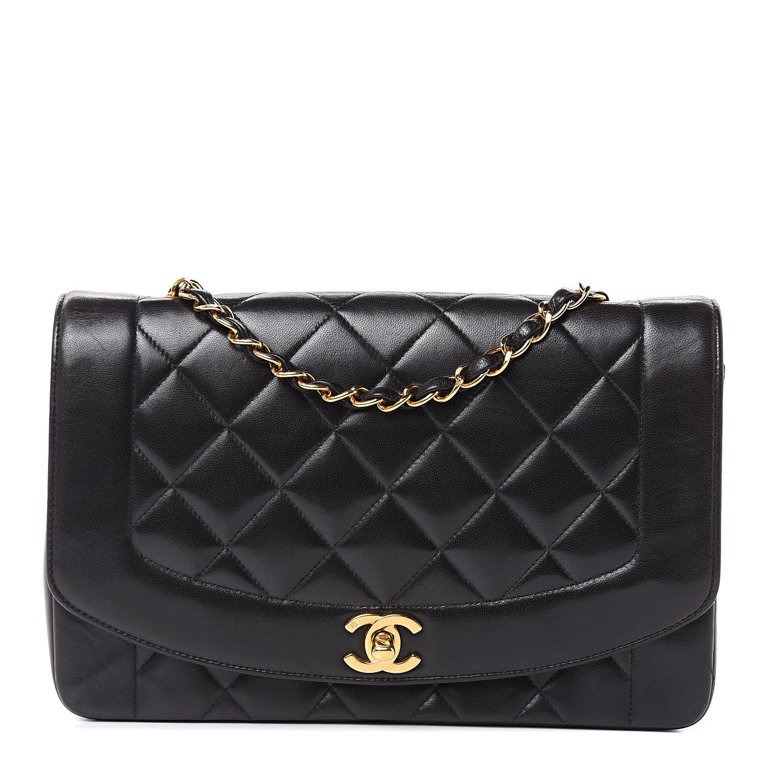 Chanel Lambskin Quilted Medium Single Flap Black 1 of 18