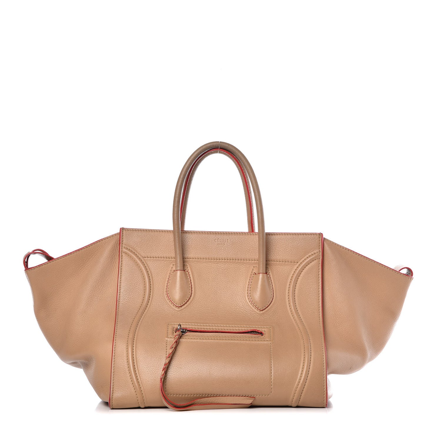 Supple Calfskin Medium Phantom Luggage Camel