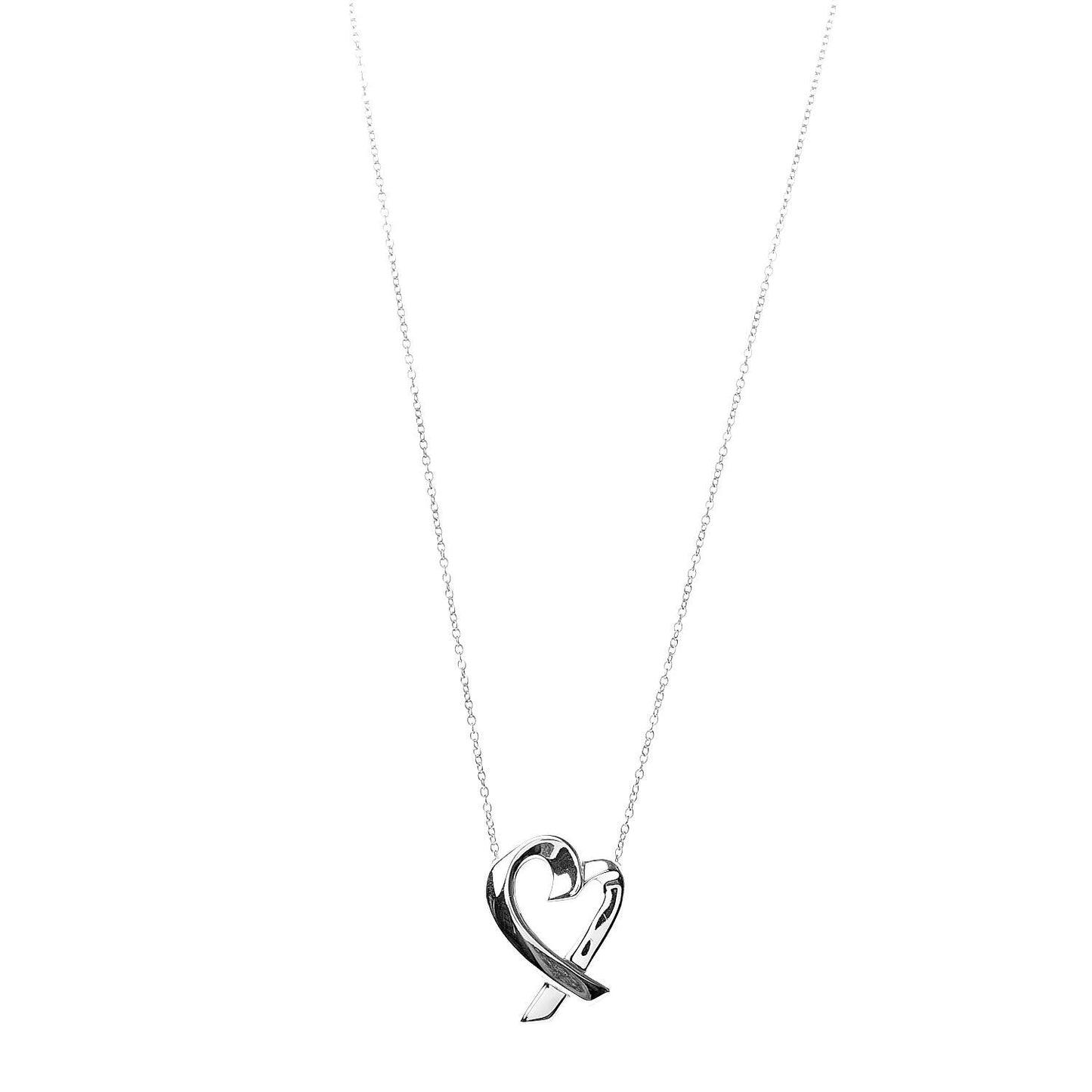 Sterling Silver Paloma Picasso Loving Heart Pendant Necklace