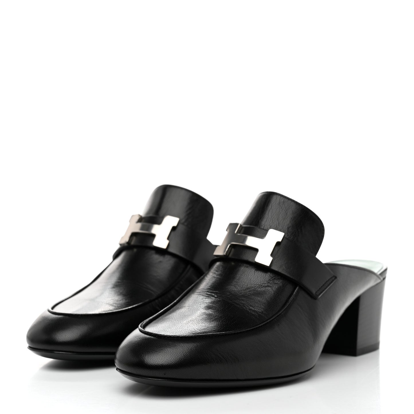 Goatskin Paradis Mules 38.5 Black