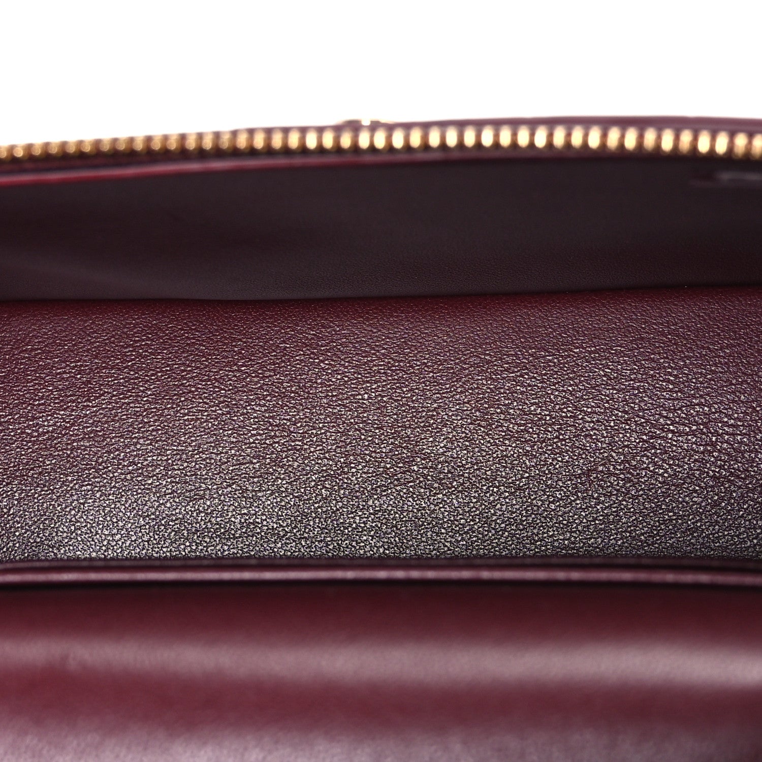 Chanel Calfskin Crocodile Embossed Crococo Top Handle Slim Vanity Case With Chain Dark Burgundy 5 of 12