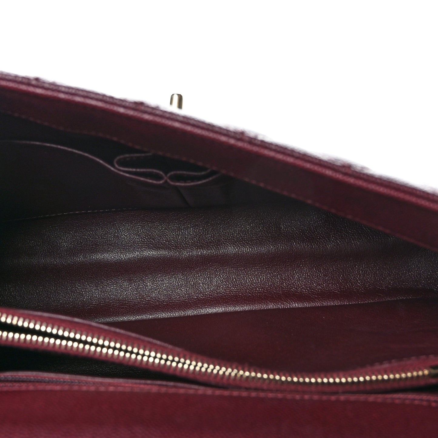 Caviar Lizard Embossed Quilted Small Coco Handle Flap Burgundy
