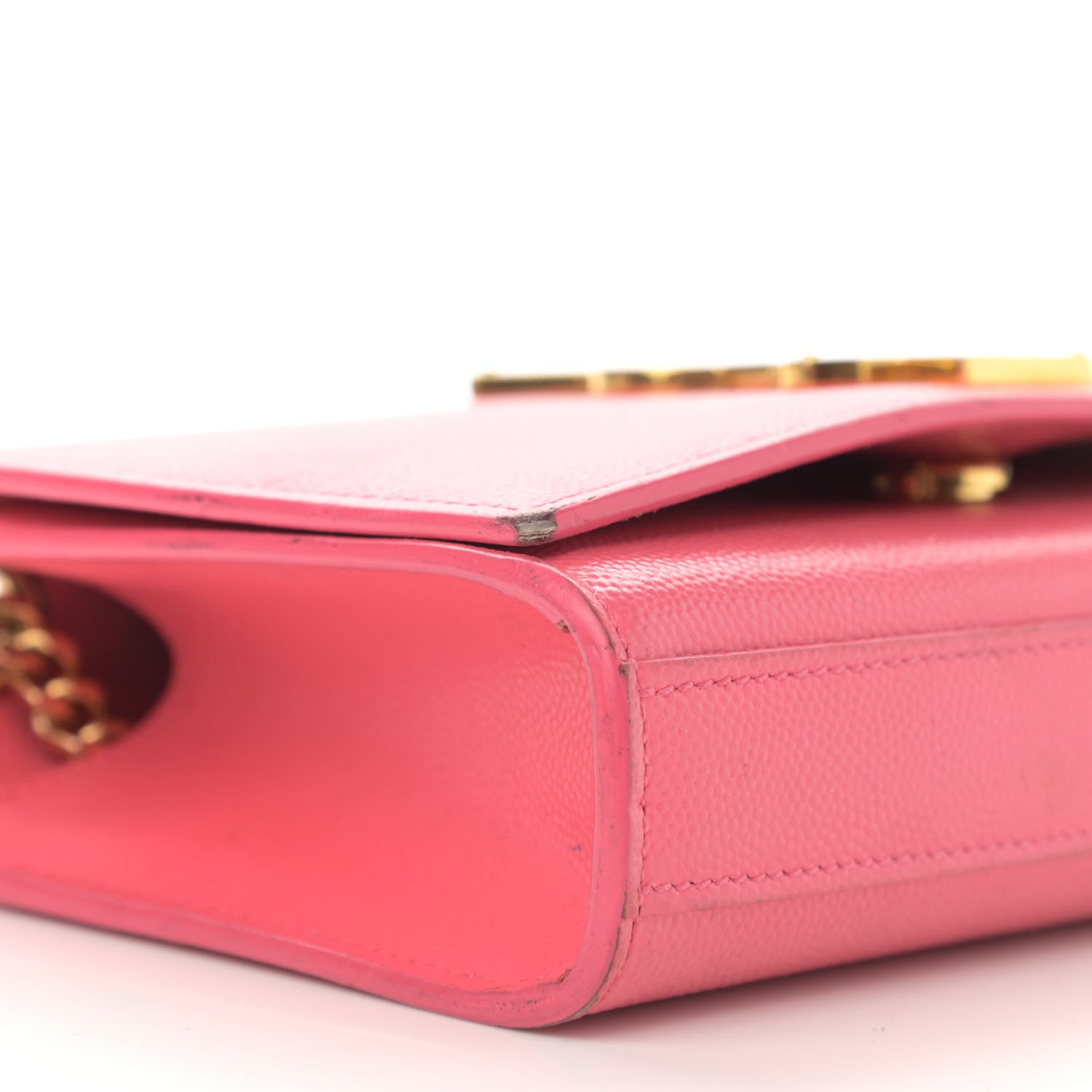 Saint Laurent Grain De Poudre Small Monogram Kate Satchel Rose Clair 8 of 17