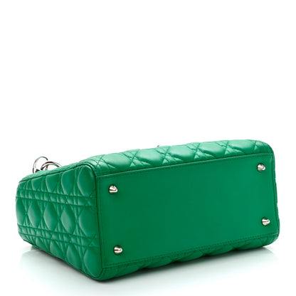 Christian Dior Lambskin Cannage Medium Lady Dior Green 3 of 14