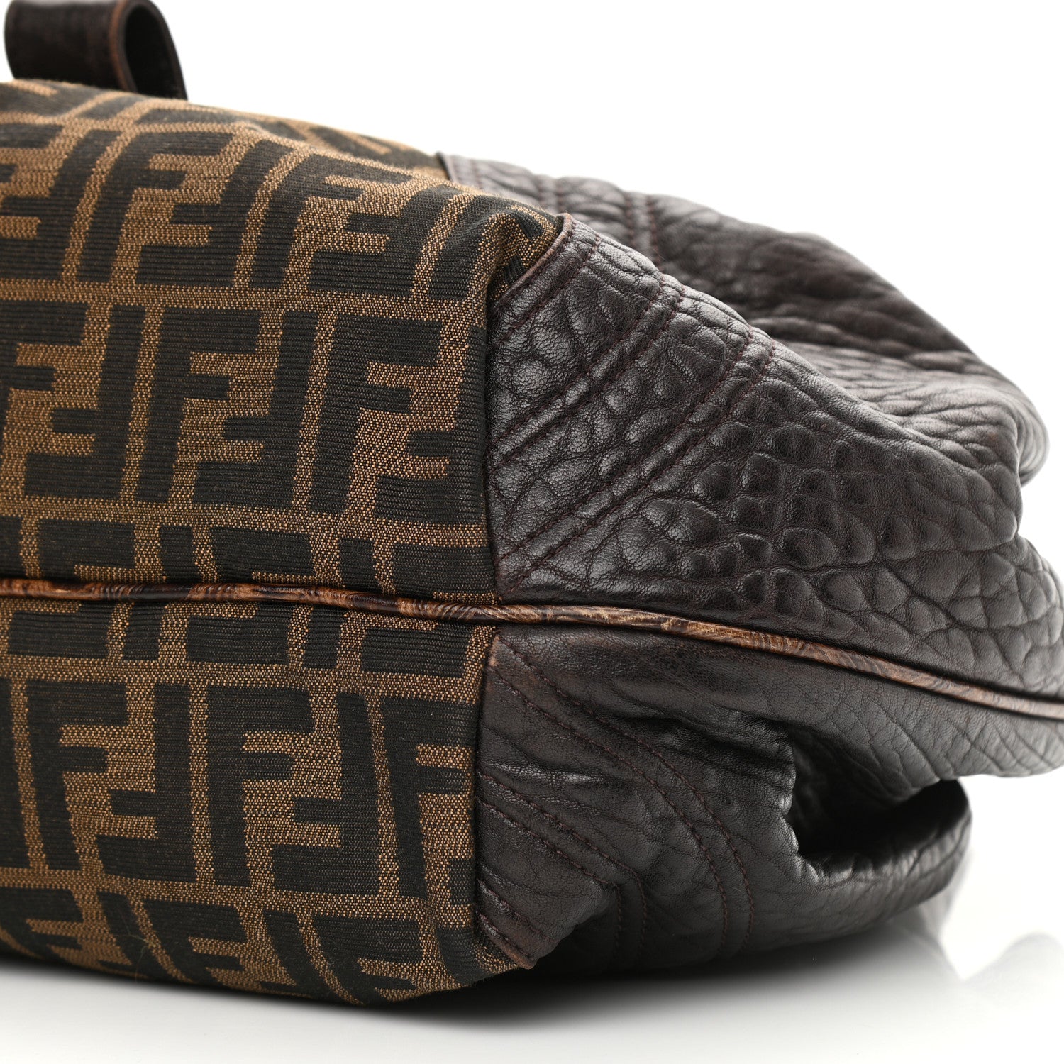 Fendi Zucca Nappa Nuvolata Vitello Tortuga Spy Tobacco Moro 9 of 9