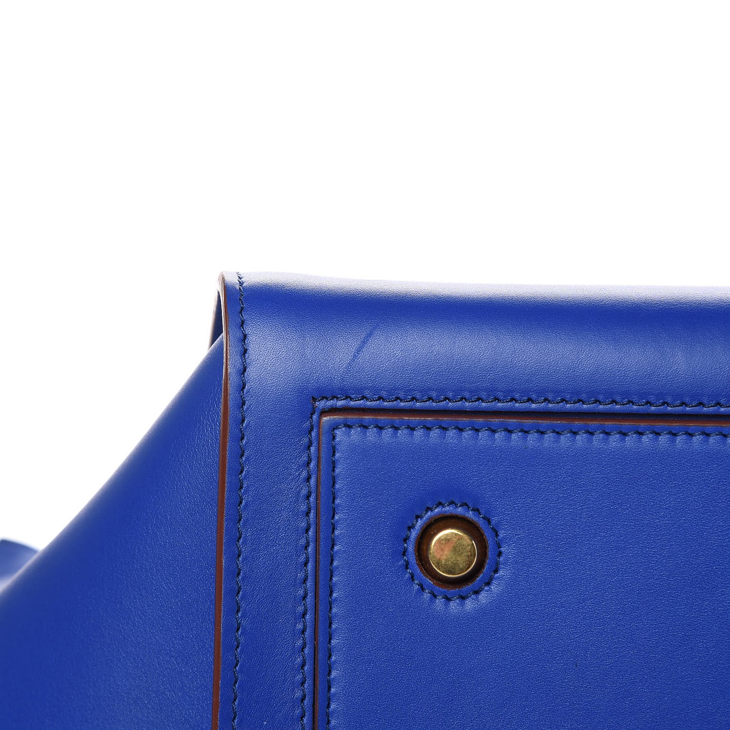 Natural Calfskin Medium Tie Knot Tote Indigo