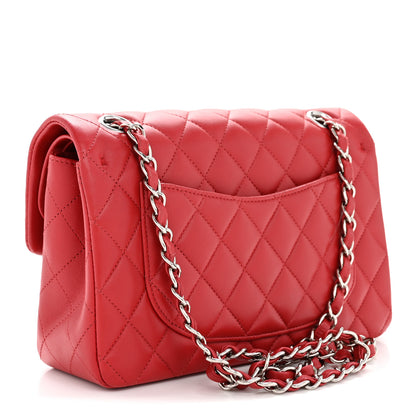 Chanel Lambskin Quilted Small Double Flap Dark Red 3 of 12