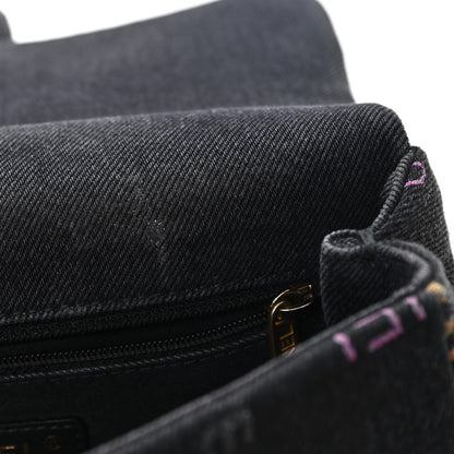 Chanel Denim Quilted Denim Mood Mini Rectangular Flap Black Multicolor 10 of 10
