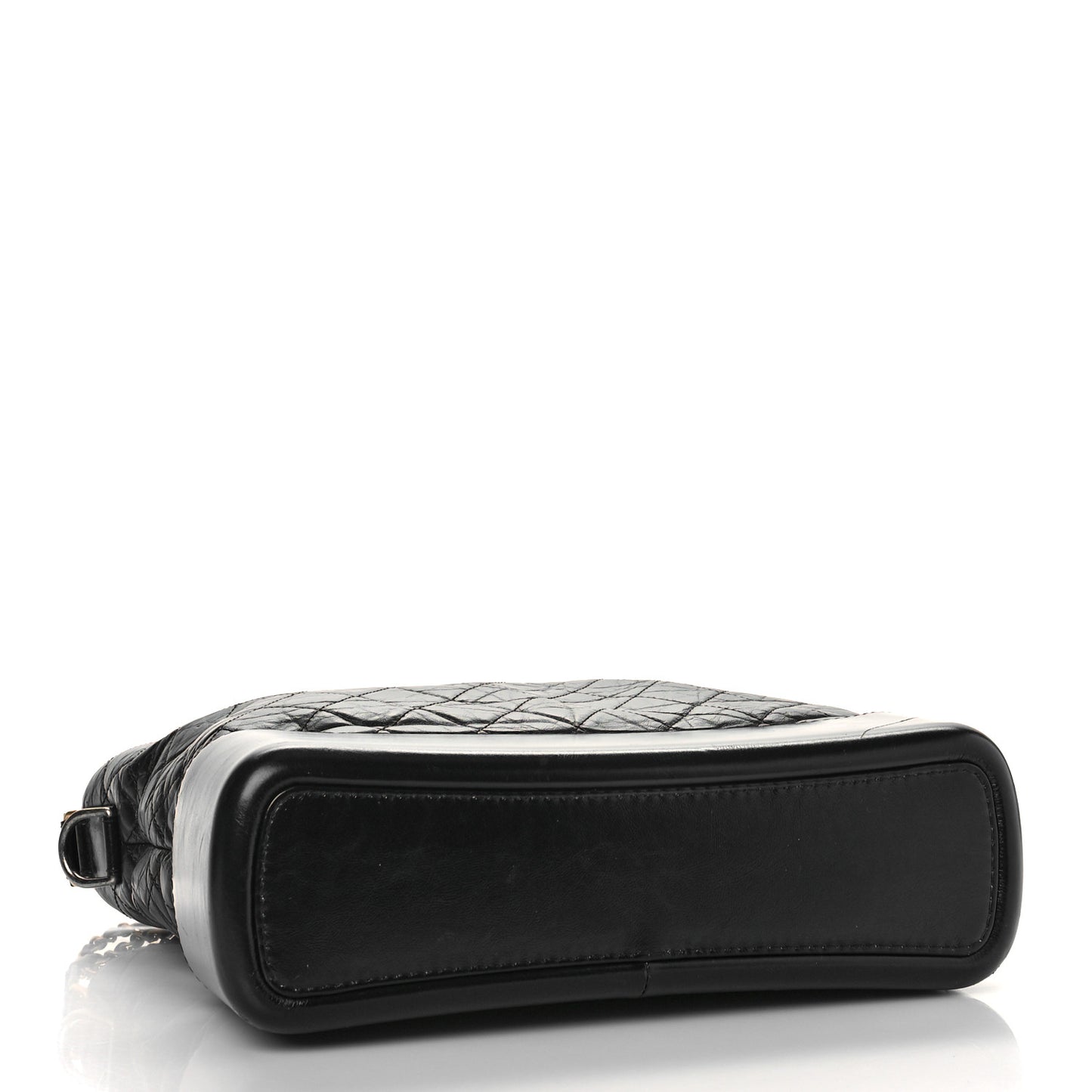 Aged Calfskin Quilted Large Gabrielle Hobo Black