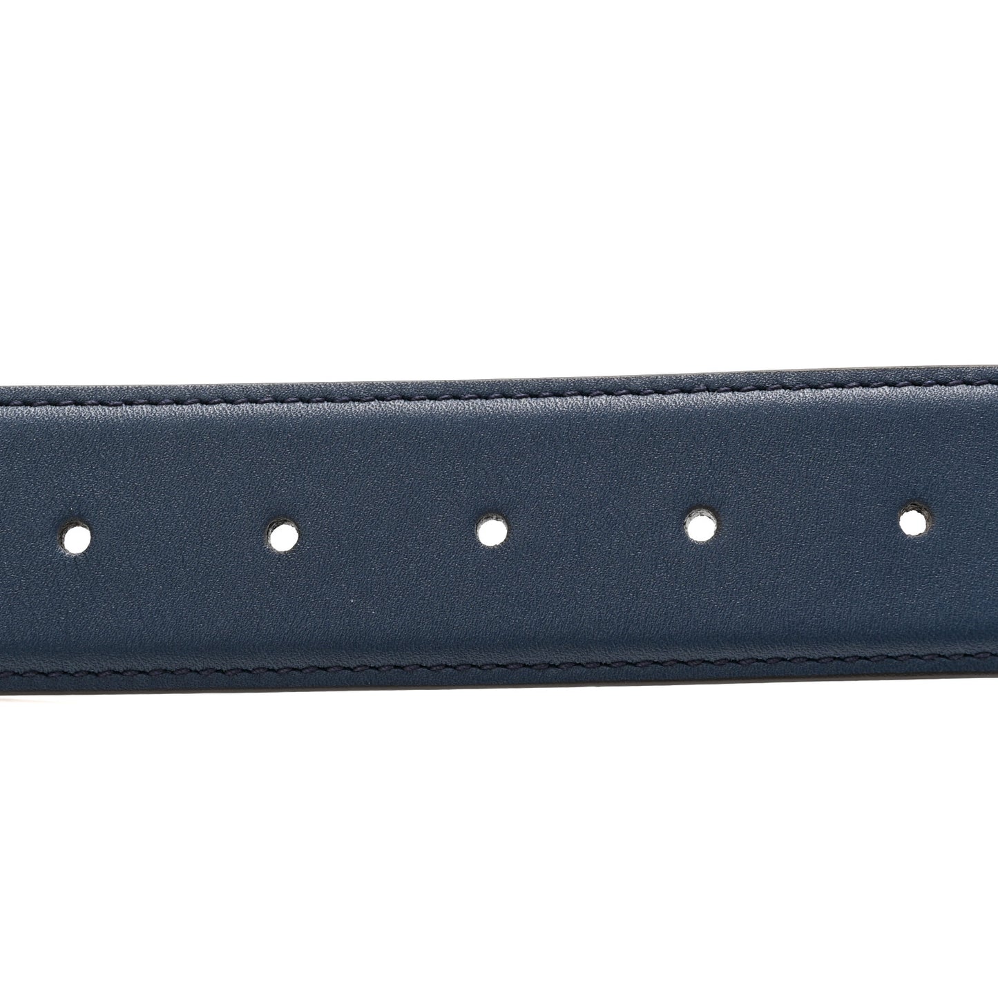 Moon Calfskin Interlocking G Belt 85 34 Cobalt Blue